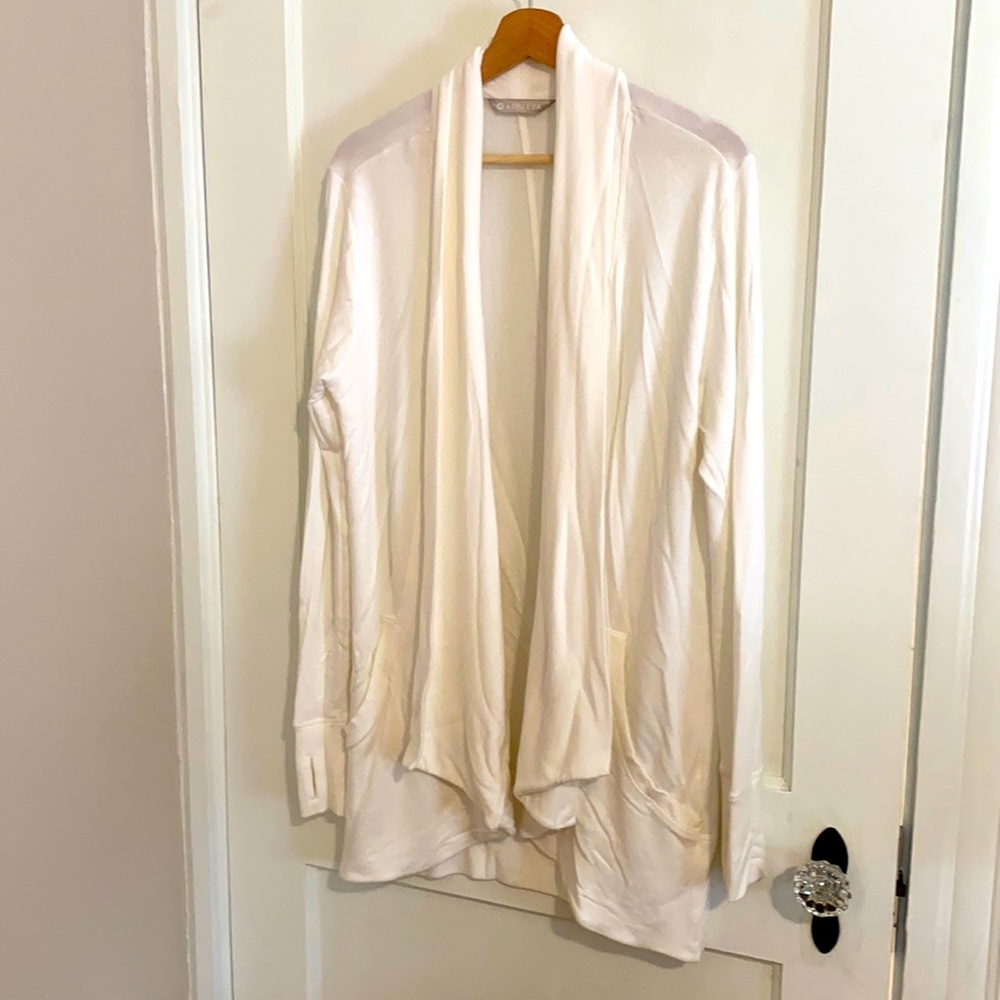 White athleta pranayama wrap